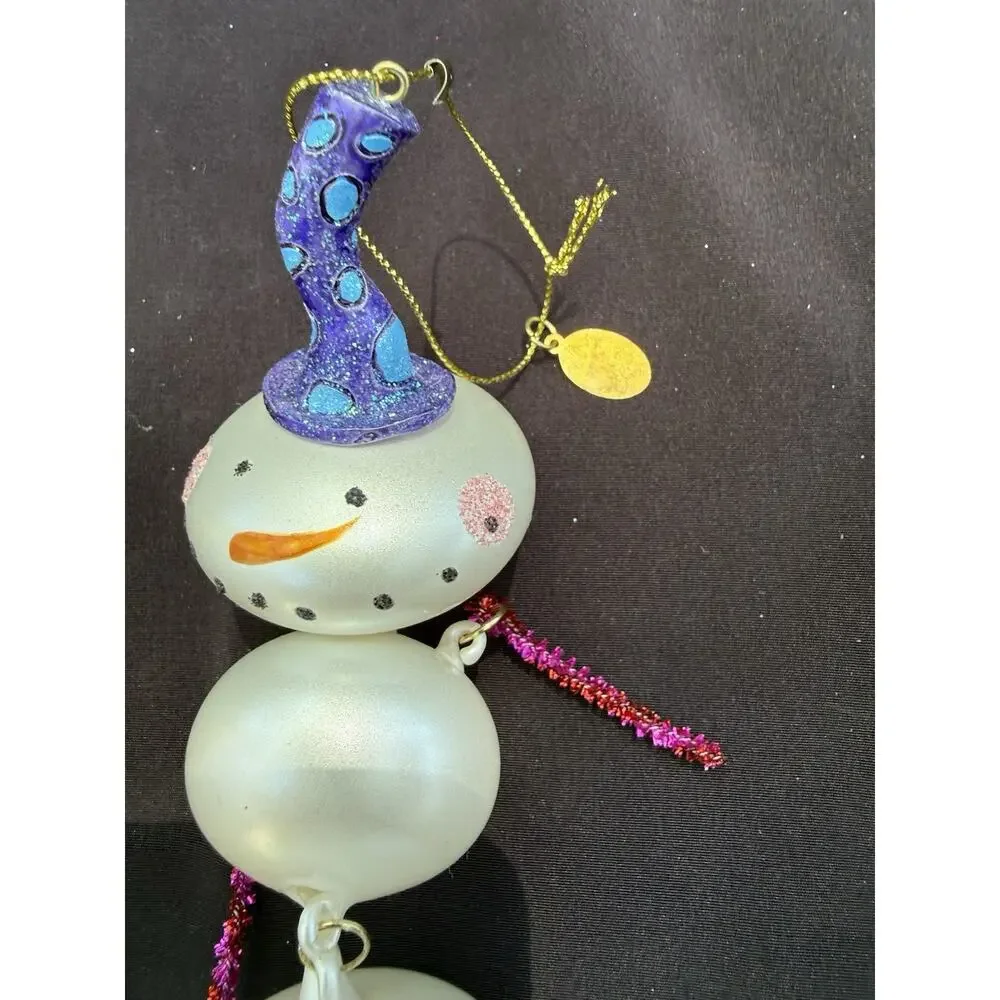 Midwest Of Cannon Falls Snowman Whimsical Christmas ornament -K2